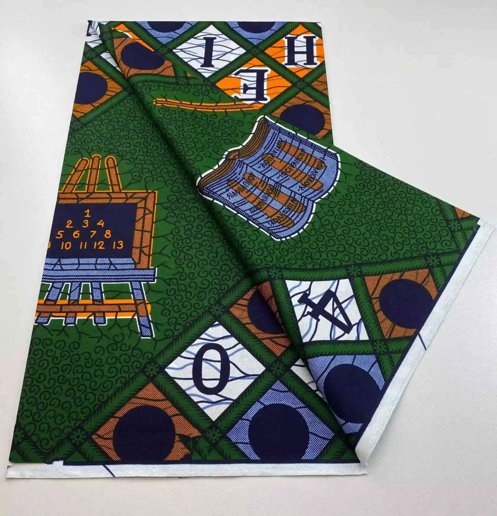 أحدث قماش الباتيك الهولندي الأفريقي الحقيقي لعام 2025 لفستان قماش قطني مطبوع عليه شمع أنقرة من هولندا عالي الجودة 6 ياردات #1