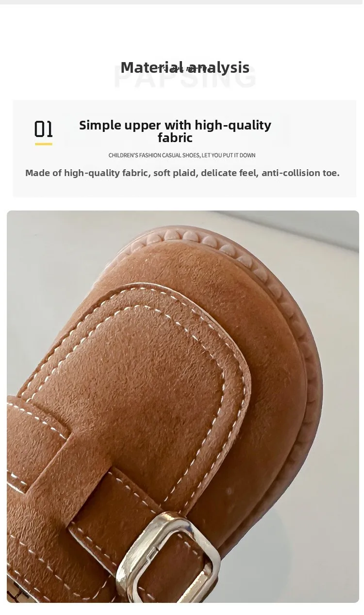 2026 Mädchen Flats Frühling Herbst Flache Slipper Schuhe für Kinder Mädchen Bequeme Weiche Wildleder Freizeitschuhe Schulschuhe Kinder – Detail 3