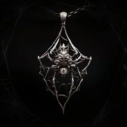 INS Personality Spider Gothic Jewel Necklaces Pendants Women Fashion Street Hip-Hop Silvery Color Punk Collar Chain Jewelry Gift