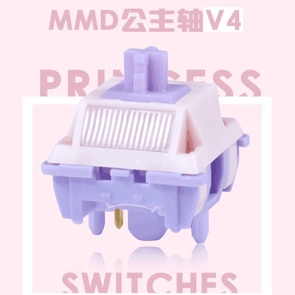 MMD Princess V4 Switch Big Light guide Linear 28g 38g 45g 53g HIFI Sound Mechanical Keyboard Switches Lubricated LY Smooth stalk