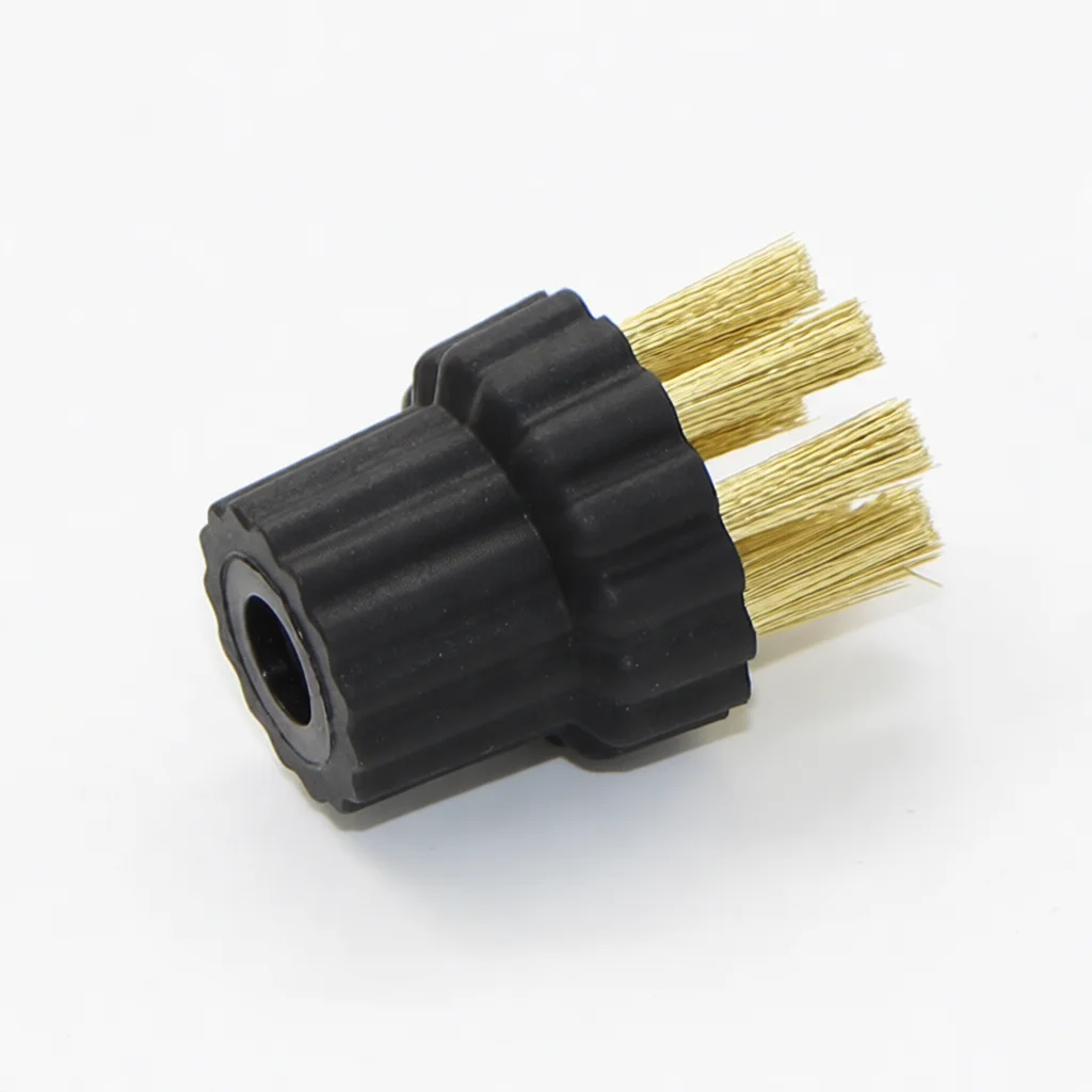Round Cleaning Brush Industrial Tool Steam Machine Accessory Steel Copper Nylon Bristle Heavy Duty Rust Maintenance