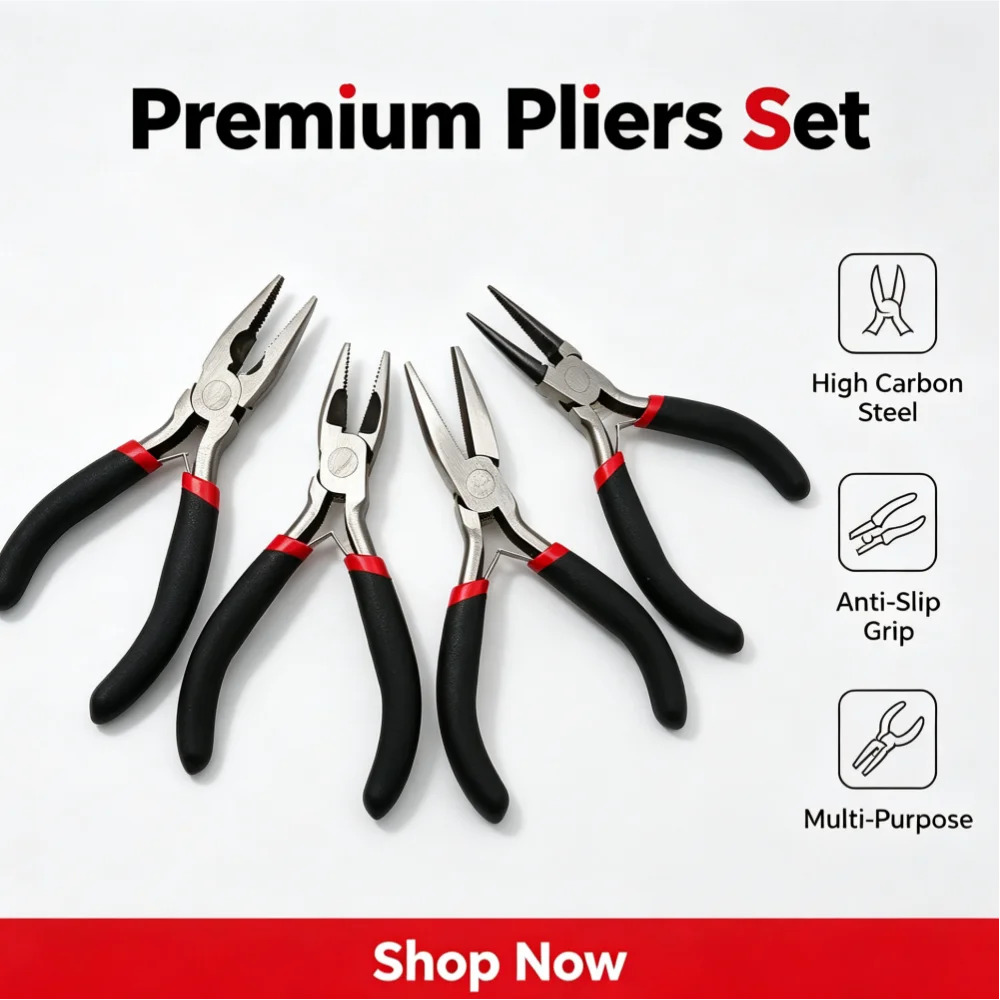Practical Convenient Needle Nose Bent Nose Pliers Hand DIY Tools for Charms Necklaces Earrings Jewelry Accessories and Gifts