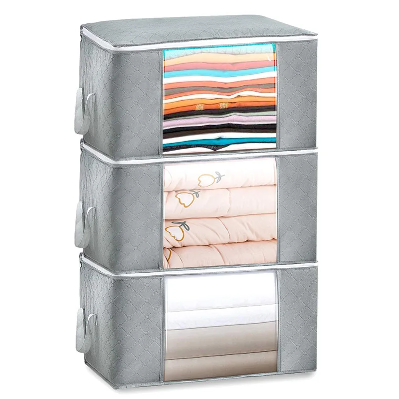 Quilt Non-Woven Clothes Quilt Storage Bag Dust-Proof Sweater Blanket Organizer Box Foldable Sorting Pouche Home Storage Bag