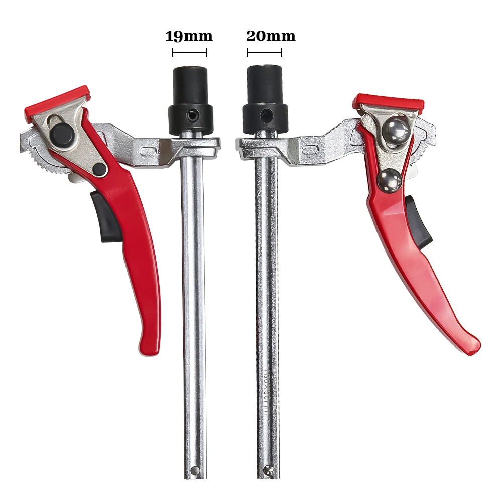 Allsome 2pc 19/20MM Woodworking Hold Down Clamp Hole Tool Ratc Ratcheting Table Clamp  Machinery Accessories Desktop Quick Press