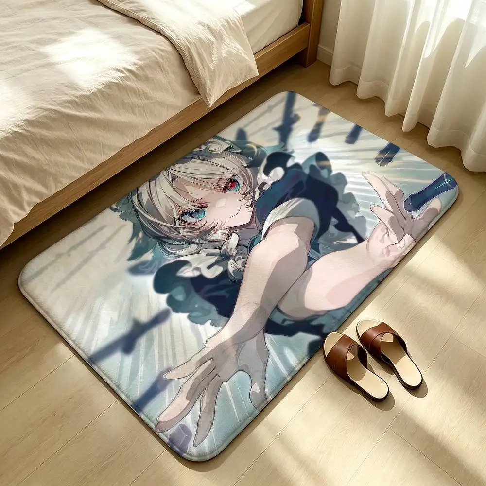 Izayoi Sakuya TOUHOU Project Shower Room Absorbent Small Floor Mat Soft Comfortable Decorative Foot Mat