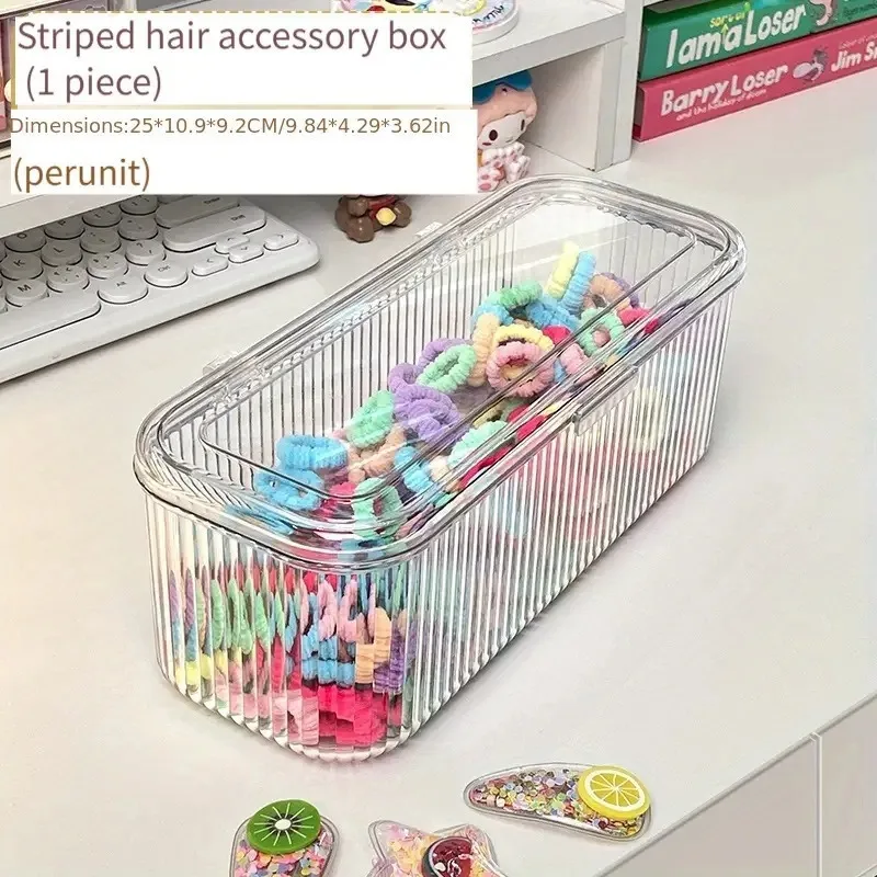 Clear Vertical Stripe Makeup Sponge Storage Box Stackable Cosmetic Puff Organizer Holder For Beauty Blender view 5
