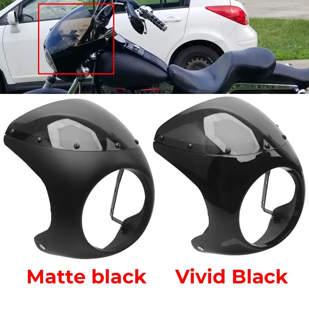 

Motorcycle Headlight Fairing Compatible With Most Bikes Fitted Fith 7" (16.5~18cm) Round Headlight Accessories