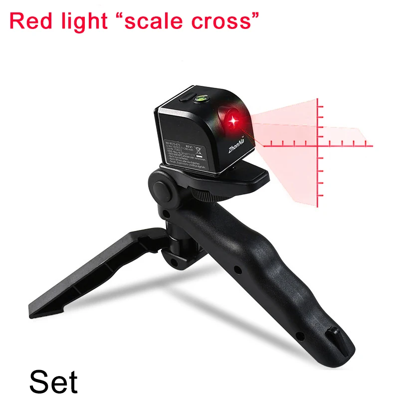 Mini Laser Level - Vertical Cross Line, Green/Red Beam, USB Powered, Portable for Indoor & Outdoor Use