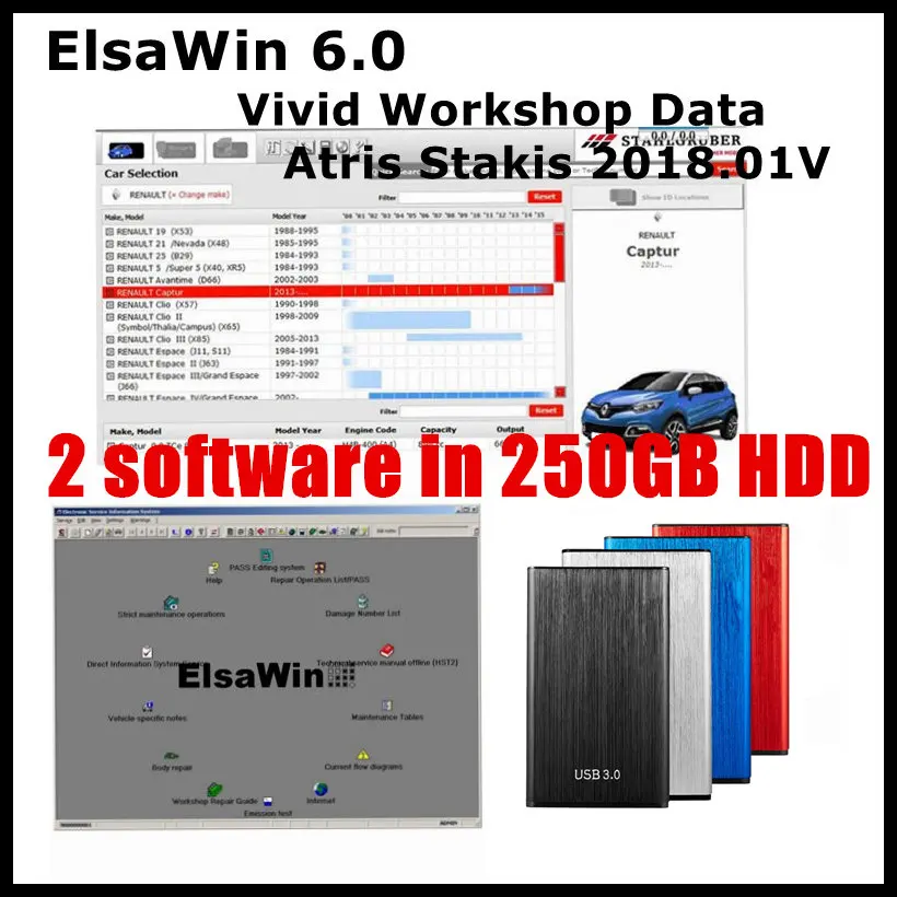 Elsawin 6.0 with Vivid workshop data v2018.1 (Atris-Stakis) Elsa win 6.0 Electronic Parts Catalogue For V-W For A-udi Software