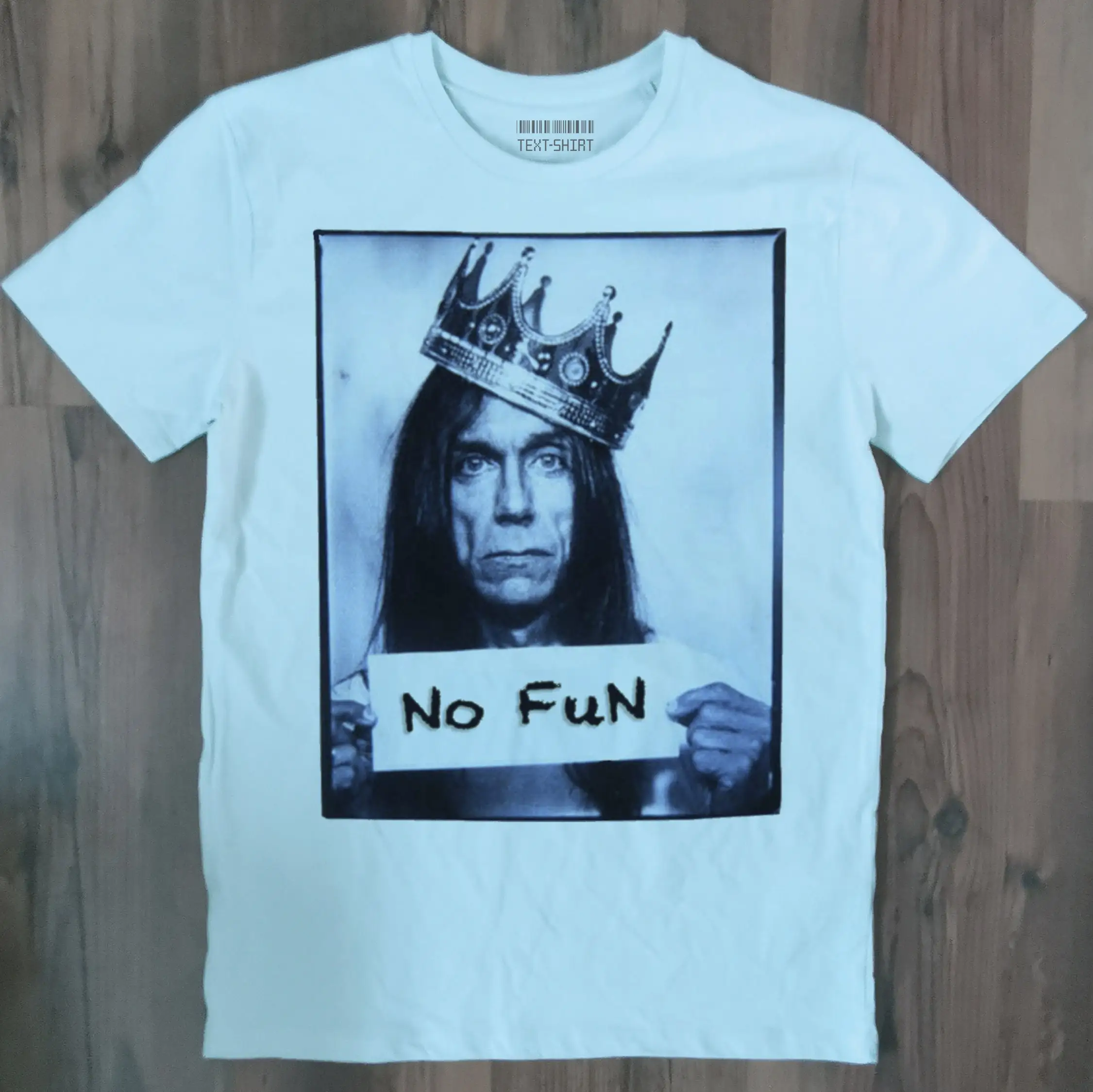 Iggy Pop No Fun T Shirt For Women Men Unique Handmade Cotton High Quality