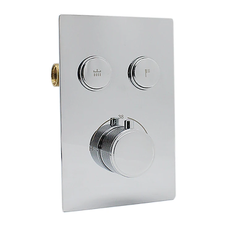 

Smart Control Shower System Mixer Thermostatic Valve Trim 2 Function Finish Small Chrome