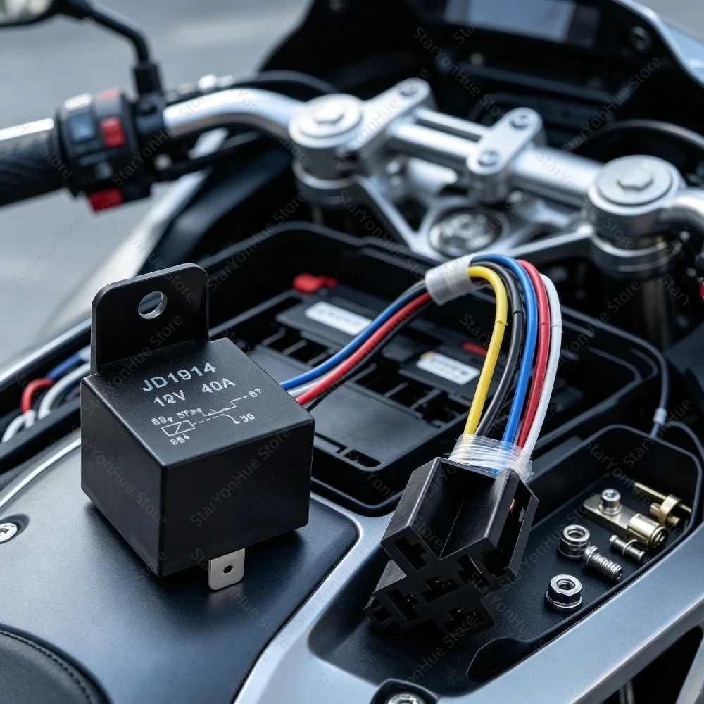 rele-automotivo-dc-40a-12-24-36-48-60-72v-conversao-spdt-no-nc-para-uso-em-automoveis-e-motocicletas