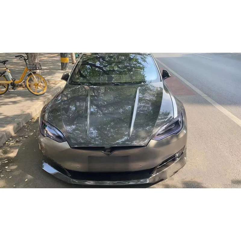 High Quality Carbon Fiber Engine Hood Body Kit Fit For Model S 1st Gen Hatchback 2014-2019 High Performance Upgrade