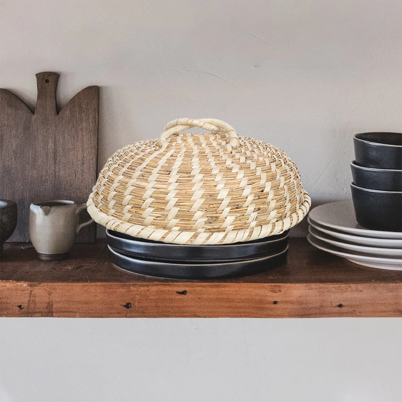 

Reed Pot Lid Wooden Protective Cover Steaming Universal Kitchenware Smooth Surface No Burr Environmentally Friendly Safe Odor