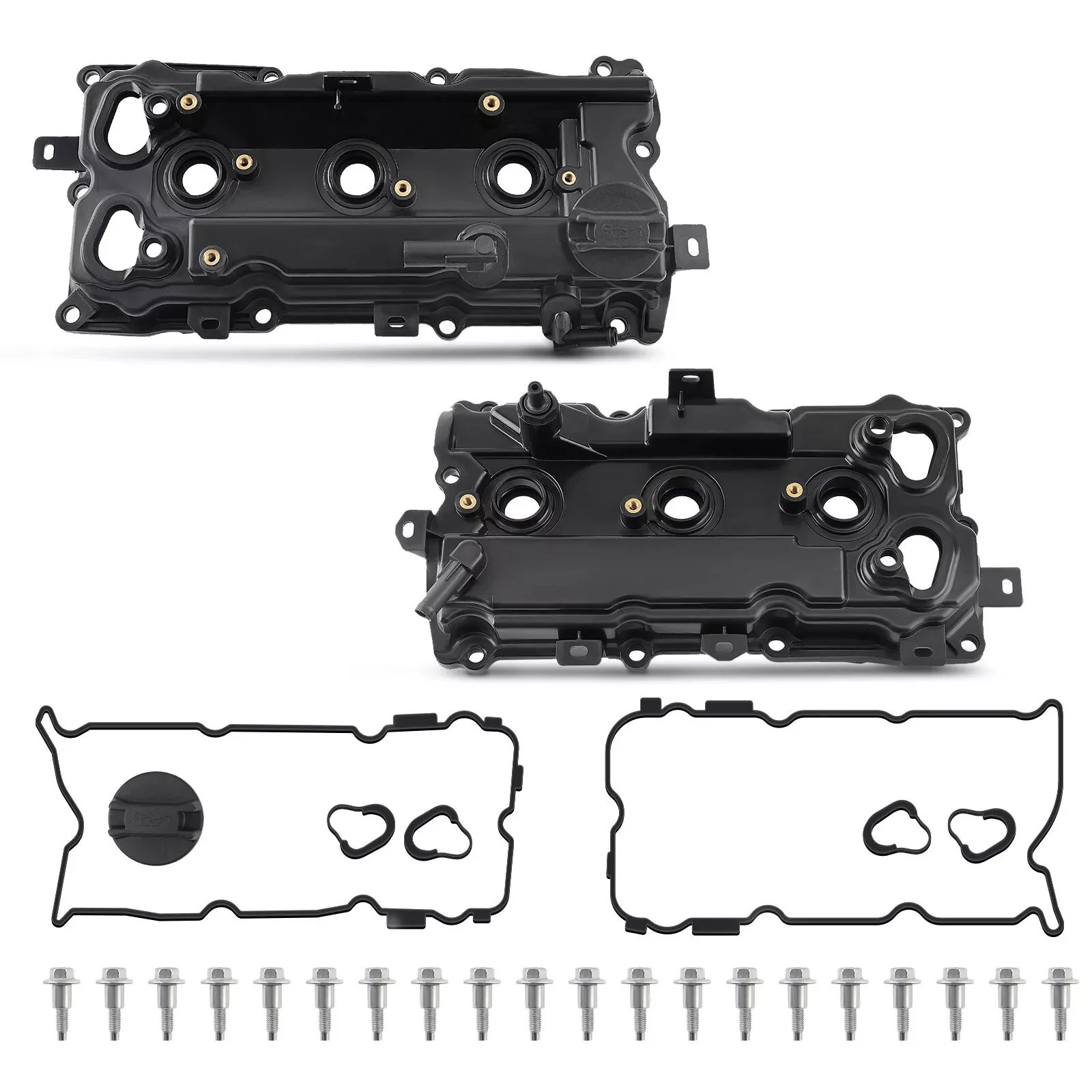 

2pcs Valve Covers Set Wear Resist Engine Valve Cover Camshaft Rocker Cover for Nissan Maxima 2009-2020 Murano 3.5L 2015-2020