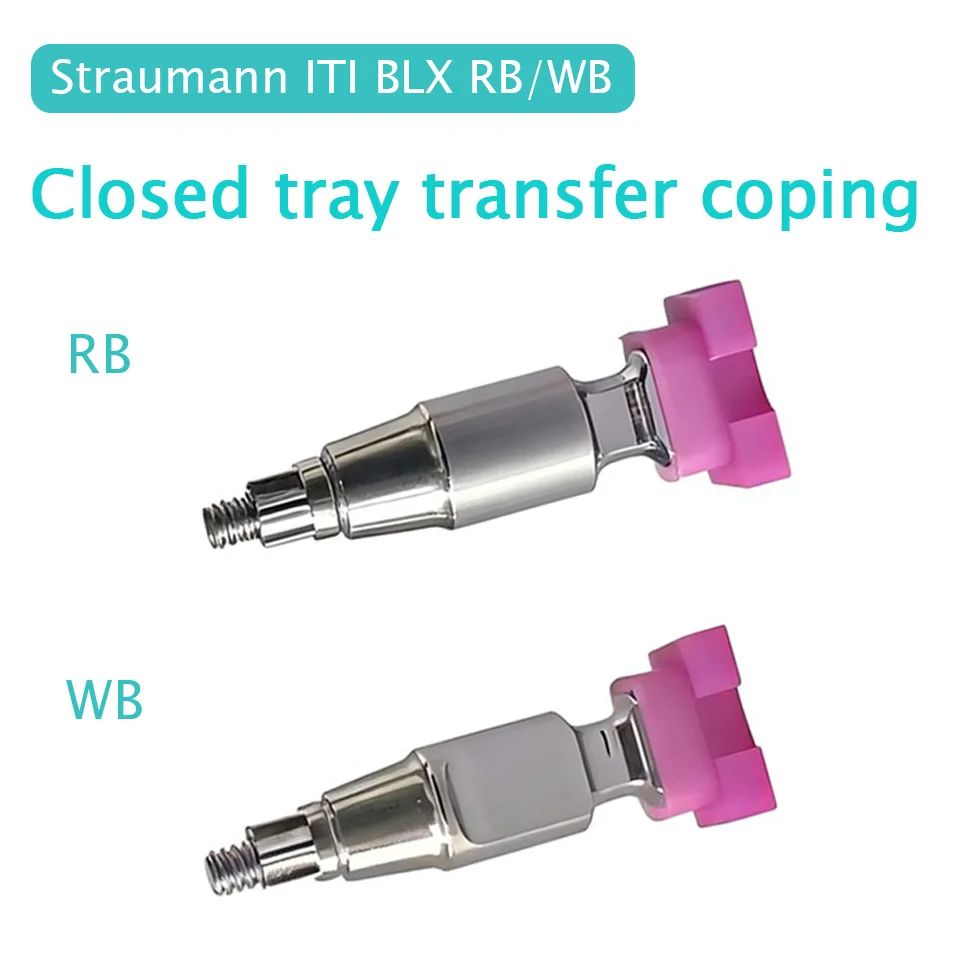 5Pcs Dental Closed Tray Transfer Coping Set Compatible for Straumann ITI BLX RB WB Implant System Laboratory Clinic Supplies