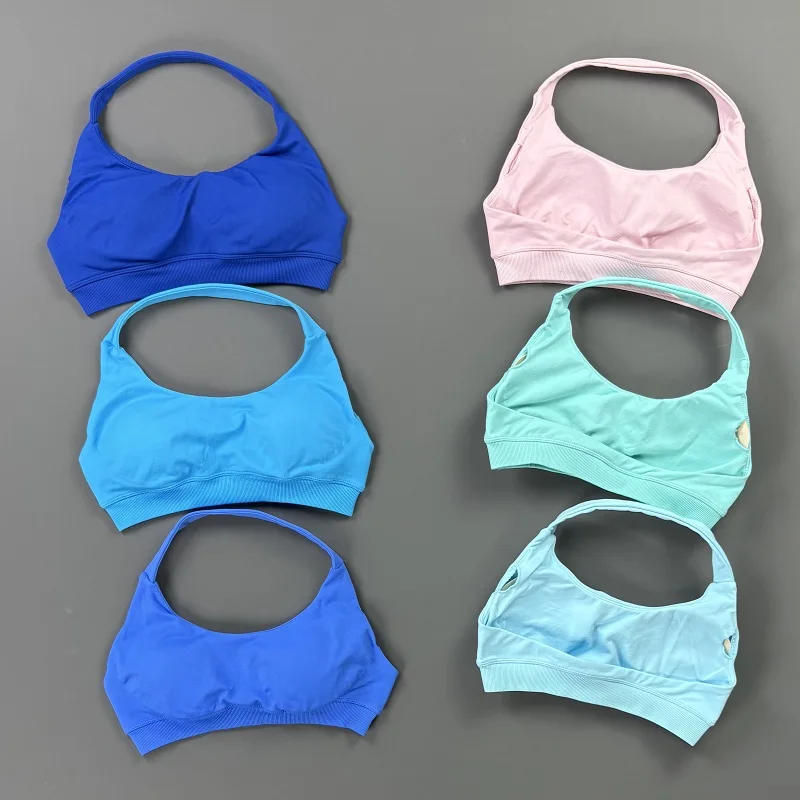 NCOYOE Sport-BH für Damen, nahtlos, mit Halterneck, hoher Halt, offener Rücken, Sportbekleidung, Tanktop für Fitnessstudio, Yoga und Training.