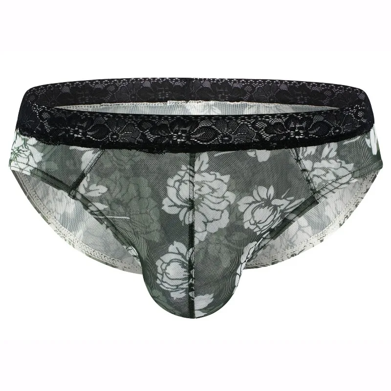 Universal, Men's Panties Briefs Sexy Transparent Mesh Breathable Printed Lace Triangle UD90