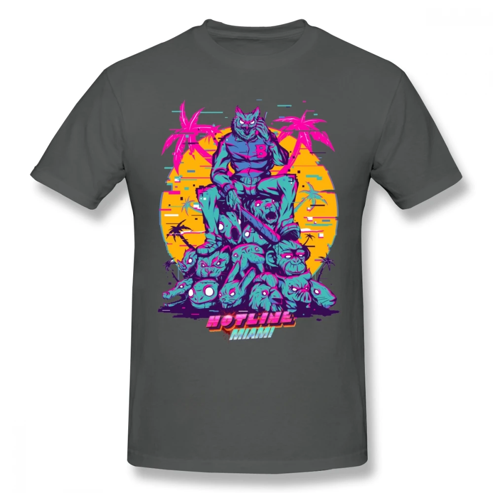 Fashion Graphic Tee Shirt 100% Cotton Man 3xl Short-Sleeve Funny Tshirt  Hotline Miami T Shirt Hotline Miami T-Shirt