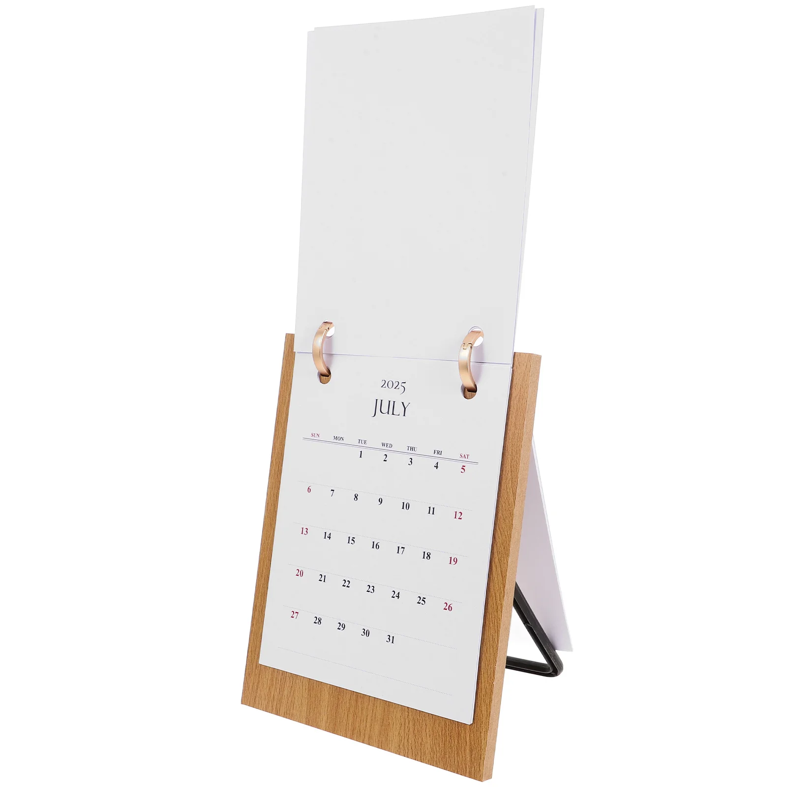 

Wooden Desk Calendar 2024-2025 Standing Flip Desktop Calendar July 2024 to December 2025 Decorative Tabletop Monthly Planner
