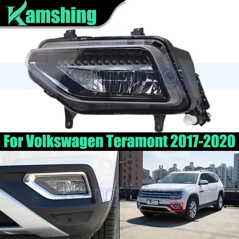 

Передний противотуманный фонарь для Volkswagen Teramont 2017-2020, противотуманная фара, указатель поворота, ходовой огонь