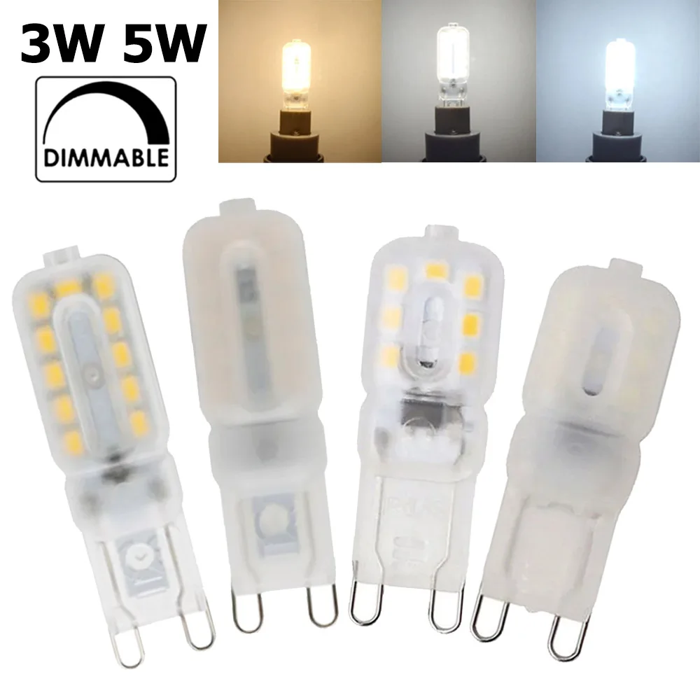 

Dimmable G9 LED Light bulb 3W 5W 2835SMD Mini Lamp Replace 20W 30W Halogen Bulbs For Crystal Chandelier Lighting 110V 220V