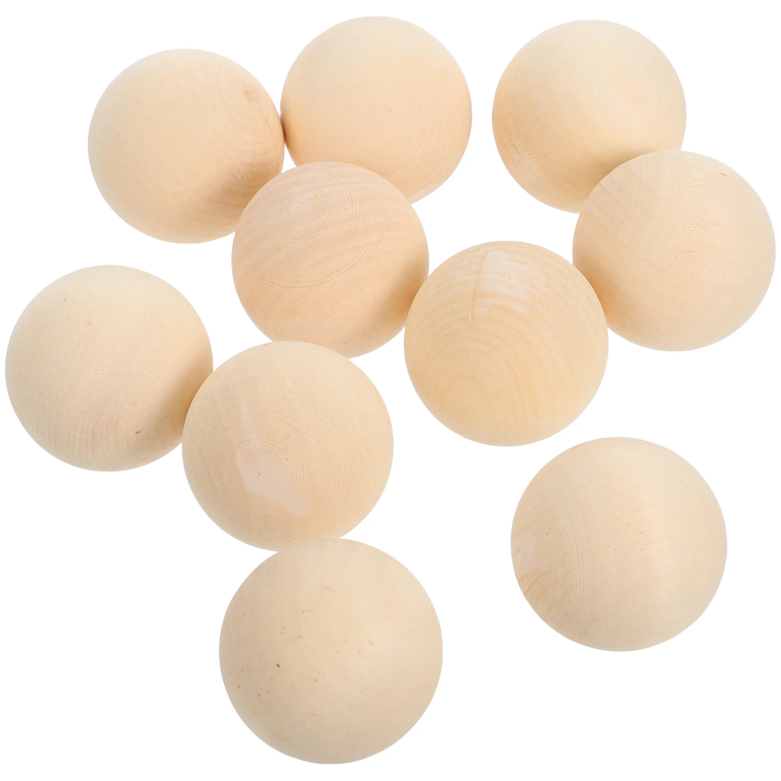 10Pcs Wooden Craft Balls Solid Non-Porous for Kids Creative Projects Develop Hand Eye Coordination Long Lasting Use
