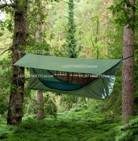 New Design Garden Swing Hammock with Inflatable Mattress Mosquito Net and Sun Shelter Waterproof Tarp for Outdoor Camping