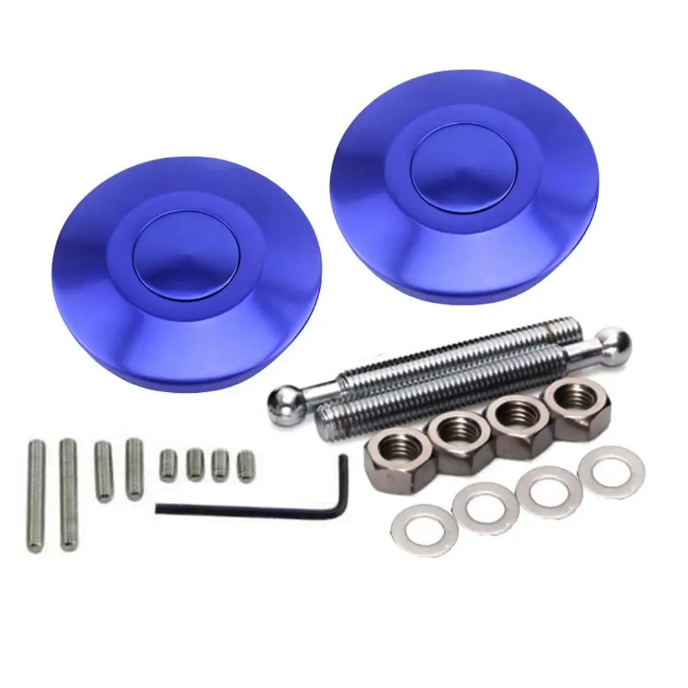 

2Pcs 62mm/2.44" hood lock Universal Push Button Billet Hood Pins Lock Clip Kit Quick Latch Lock Latch Clip Car Front Bumper Engi