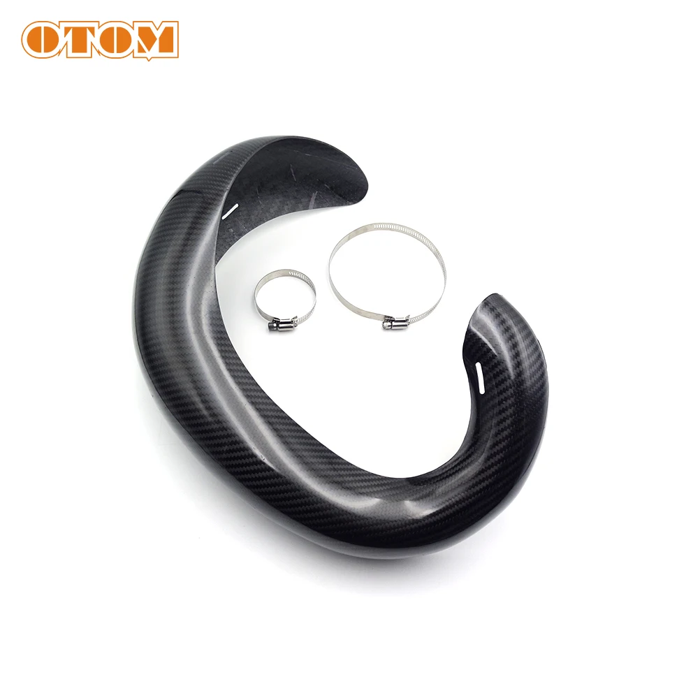 OTOM Off-road Motorcycle 2 Stroke Carbon Fiber Exhaust Cover Muffler Pipe Heat Shield Guard Protector For KTM HUSQVARNA GASGAS