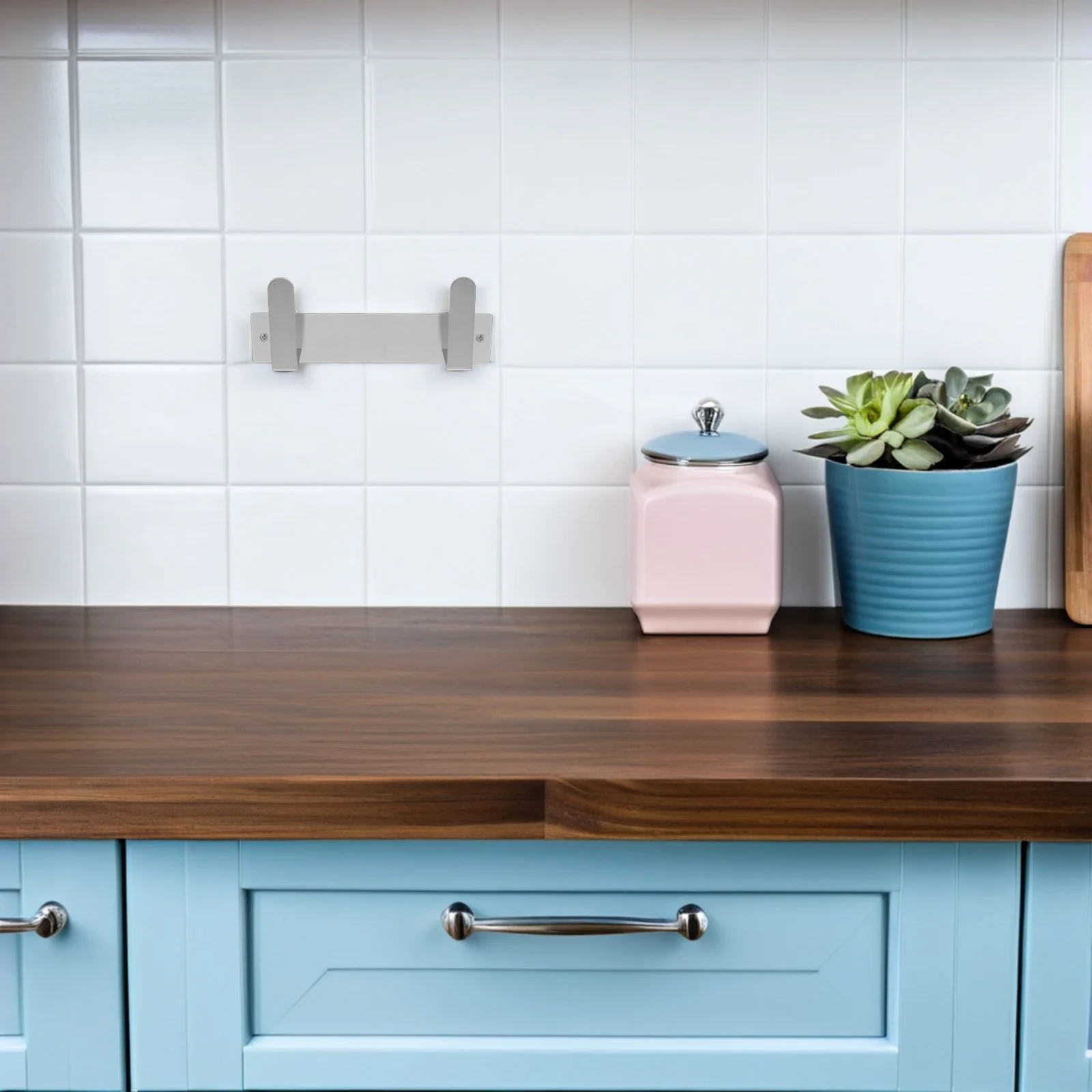 

2Pcs Stainless Steel Wall Mounted Pot Lid Rack Kitchen Organizer Holder Pan Cover Storage Cutting Board Stand Wall Lid Holder