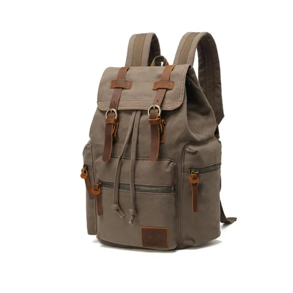 Multiple Pockets Large Size College Men Casual Rucksack Backpack for Travel