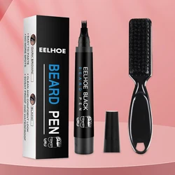 Men 4 Prong Beard Filler Long Lasting Male Moustache Shape Pen Enhance Facial Hair Hair Pencil Repair Tools Beard Styling Tool