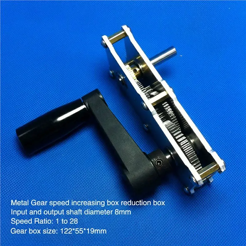 AAAN-2X Metal Gear Reducer Speed-Up Box Accelerator Large Torque Accelerator Reducer,Gearbox With Crank