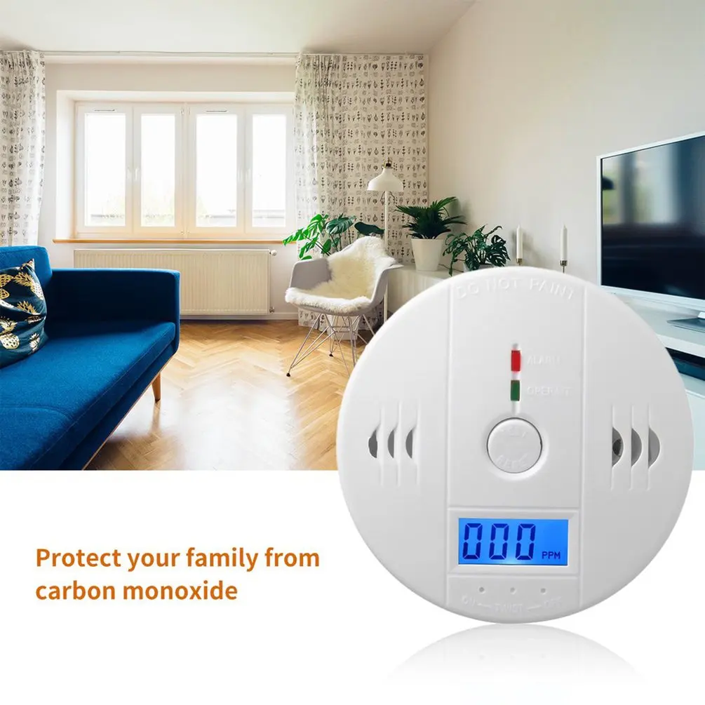 Profession Home Safety CO Carbon Monoxide Poisoning Smoke Gas Sensor Warning Alarm Detector LCD Displayer Kitchen