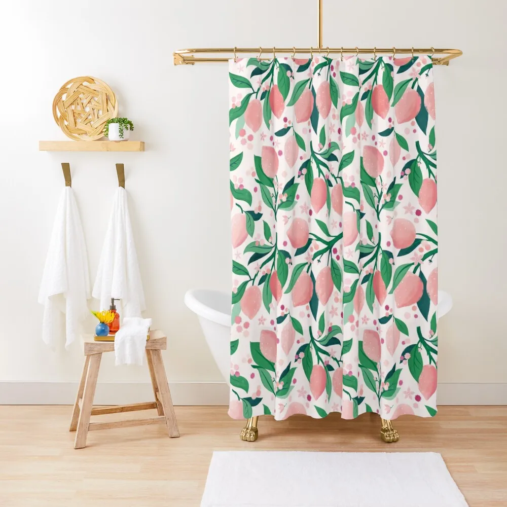 

Lemon Mimosa Coral Shower Curtain Cover Shower Set For Bathroom Shower Bath For Bathroom Curtain