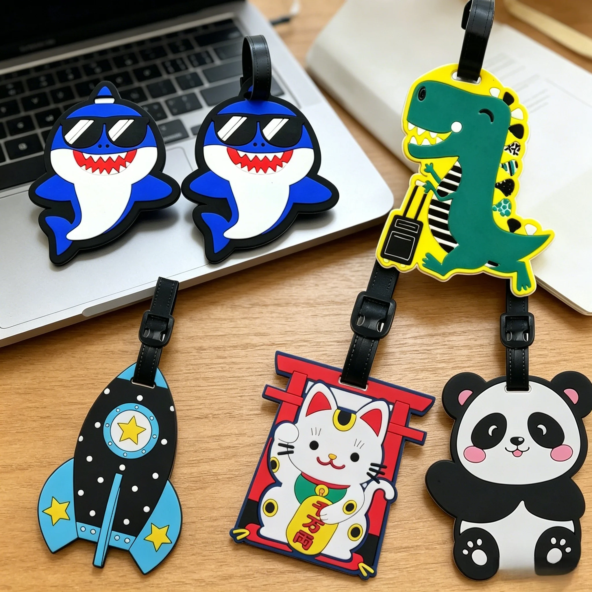 Cute Luggage Tags for Women Men, Travel Suitcase Tags Luggage Tags Series Identify Label Checked Baggage Anti-loss Tag
