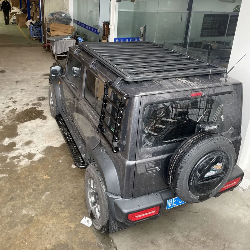Suitable for 23+ Jimny NOMADE 5-Door Aluminum Alloy Luggage Frame with Light Roof Rack JC74 JB74xl