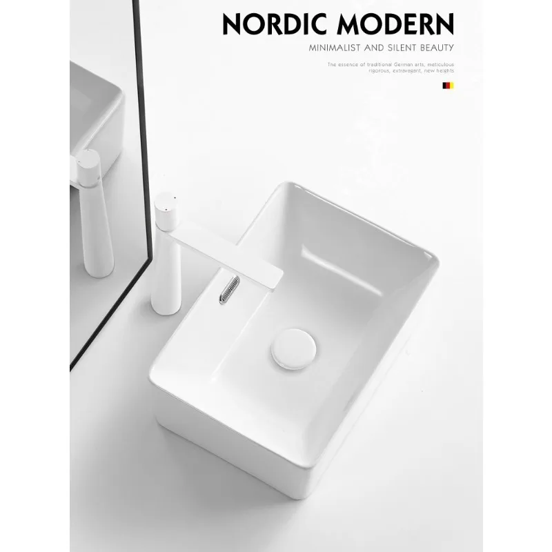 Anti-overflow Nordic Table  Rectangular Wash  Ceramic   Single  Toilet  Creativity