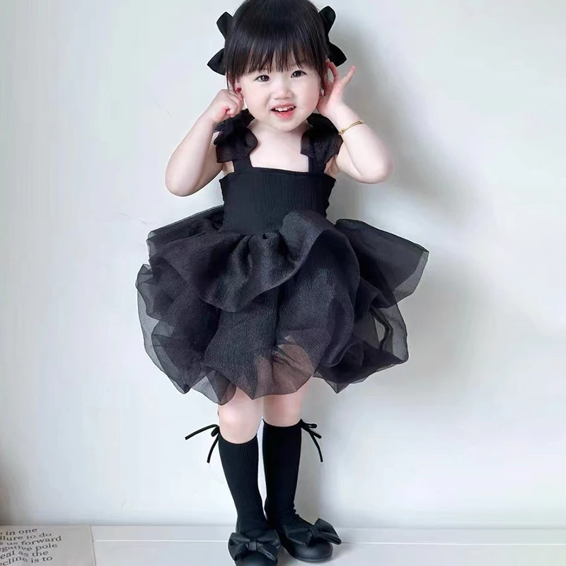 Summer Children\'s Skirt Little Girl Fashion Trend Suspender Skirt Toddler Baby Princess Skirt Sleeveless Dress