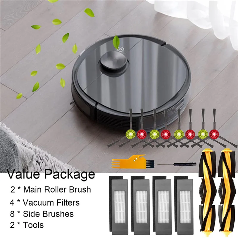 أجزاء منزلية 2 مجموعة أجزاء بديلة لـ Ecovacs Deebot OZMO 920 950 T5 N8 T8 T9 Series Yeedi 2 مكنسة كهربائية روبوتية هجينة