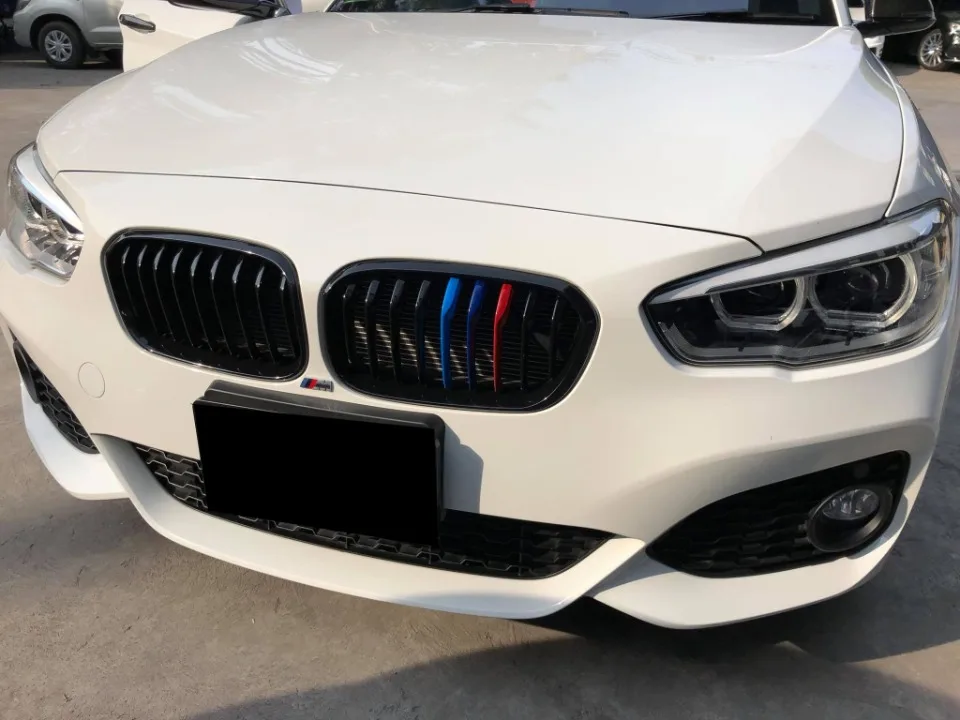 XVIP Frontstoßstangen-Nierengrill, Renngrills für BMW 1er F20 F21 2015–2019, Ersatz-Doppellatten, glänzend schwarze Gitter – Detail 23