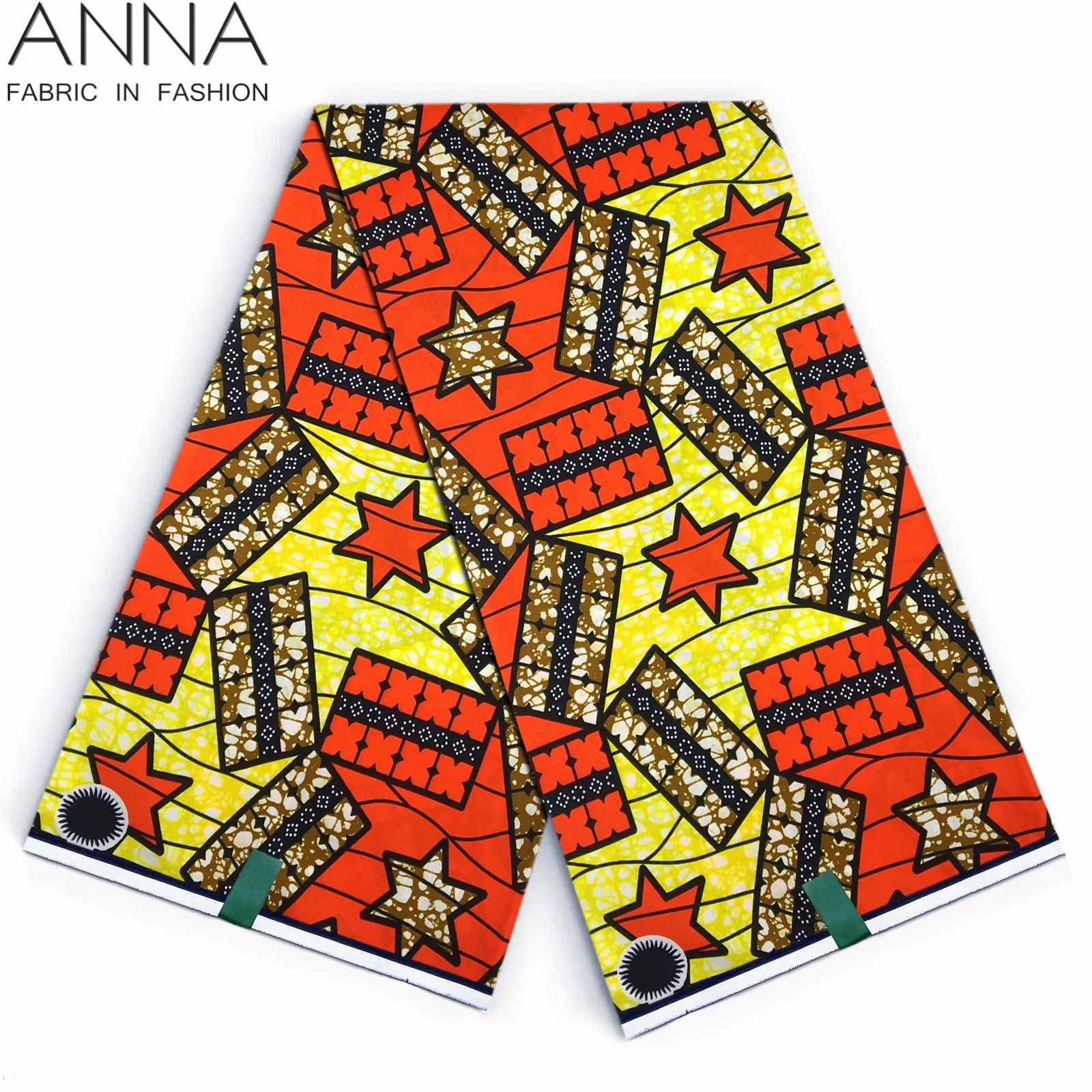 

African Wax Fabric Super Fabric 100% Original Ankara Wax Fabric Block Print Batik Dutch Fabric 6yards For Wedding Party VL840