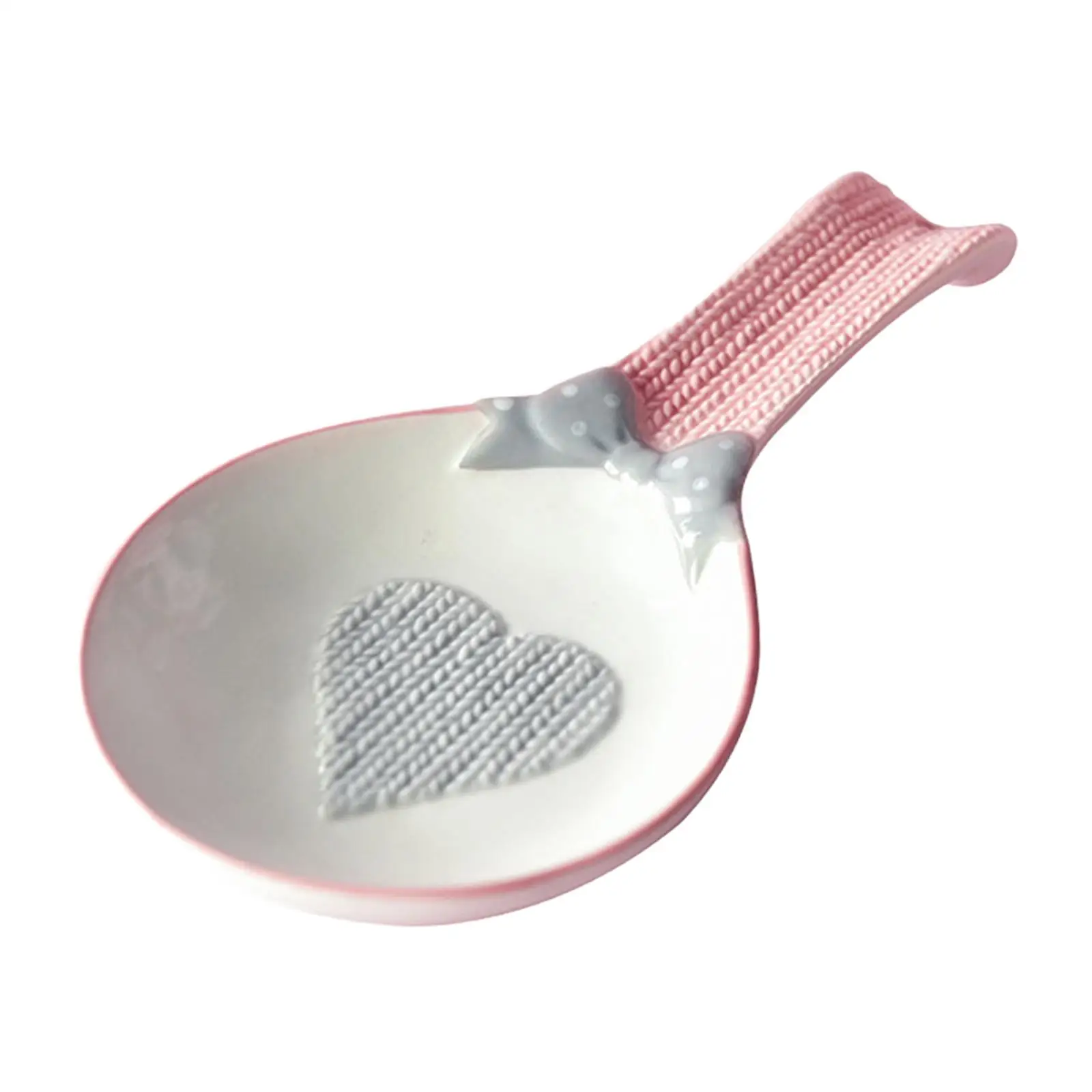 Ceramic Spoon Holder Portable Kitchen Tool Snack Dessert Dish Sturdy Multifunctional for Household Kitchen Farmhouse Cafe