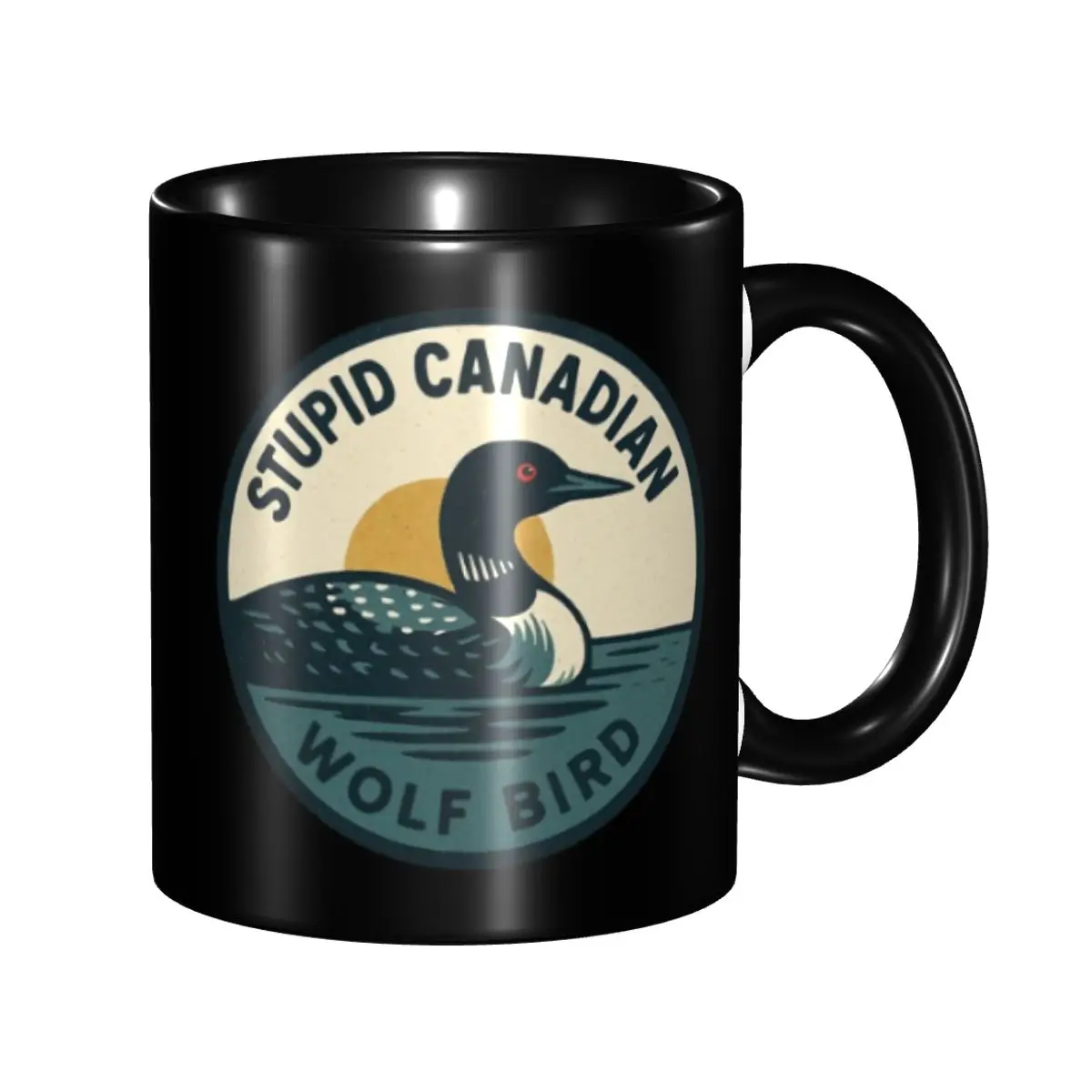Heated Rivalry Stupid Canadian Wolf Bird Merch Coffee Mug Funny Cup Gifts