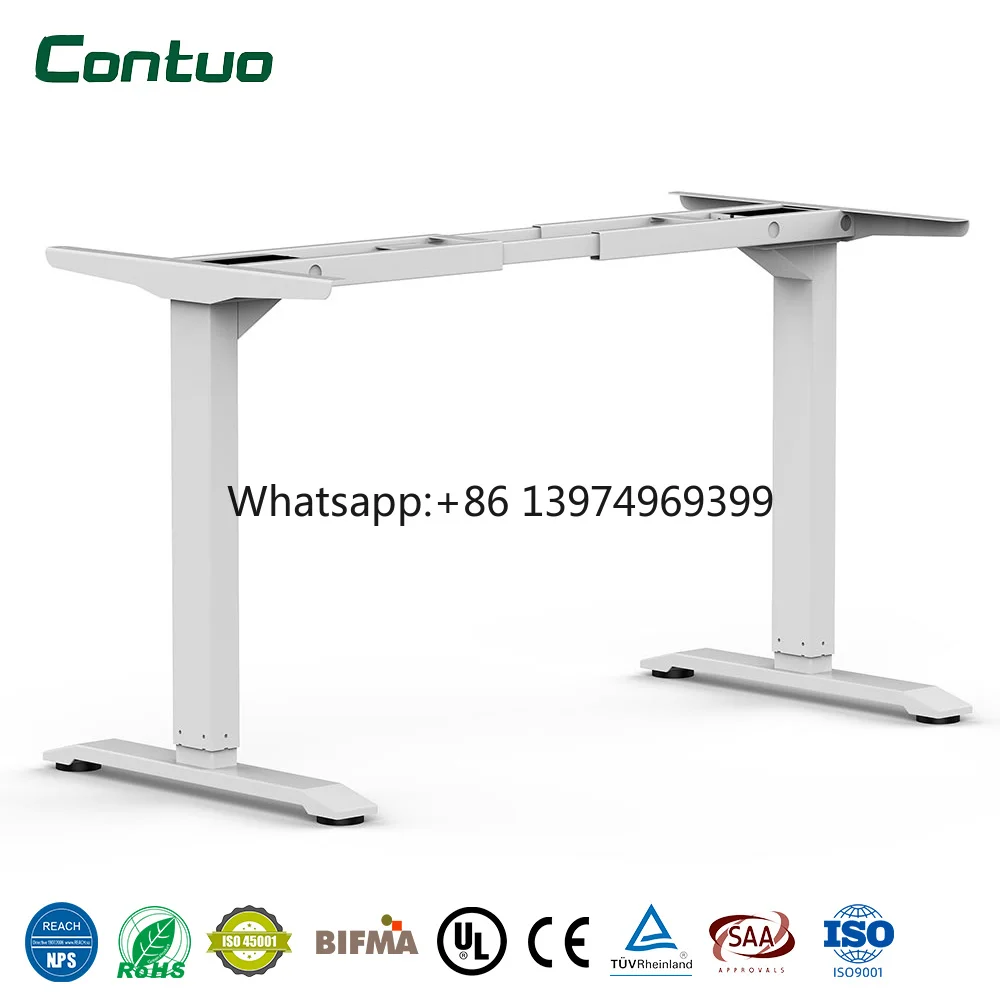 Electric Height Adjustable Dual Motor Sit to Stand Desk Ergonomic Design Office Work Modular Extendable 1.8m Desktop