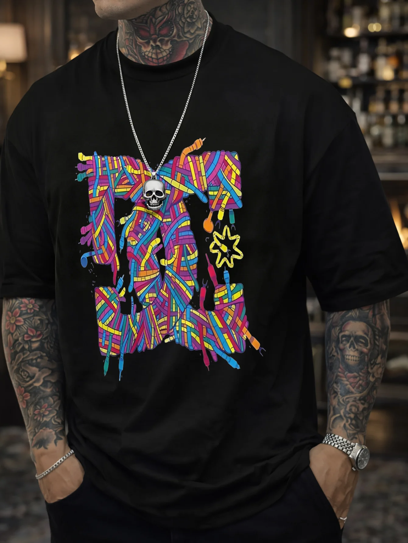 Summer Clothing Wraps - Camiseta artística con cinta envuelta en