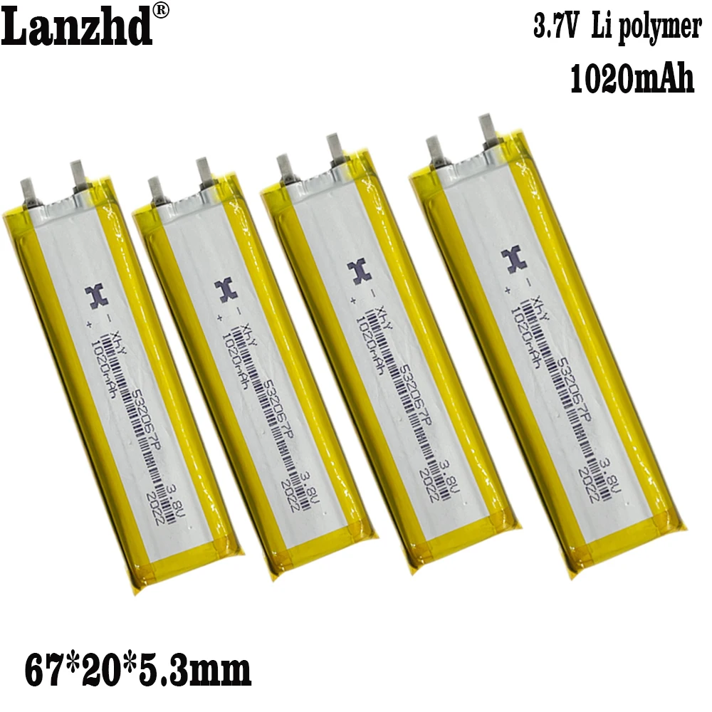 1-12 pz Li batteria ai polimeri di litio 1020 mah Per la lettura del punto penna batteria LED armadio luce LED armadio da cucina armadio luce