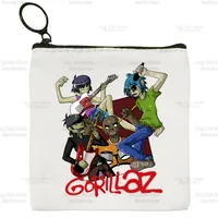 Gorillaz Modern Coin Purse Vintage Mini Wallet Change Pouch Music Band Cartoon Keys Card Storage Card Bag Zipper