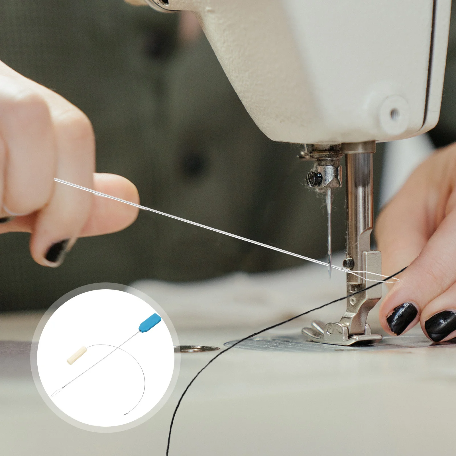 

1 Set Drawstring Threader Needle Threading Tool Plastic Sewing Thread Guide for Thick Thin Strings Replacement Drawstring